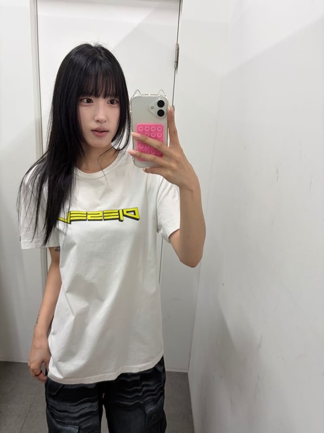 디젤 로고 프린팅 반팔티 상품이미지3