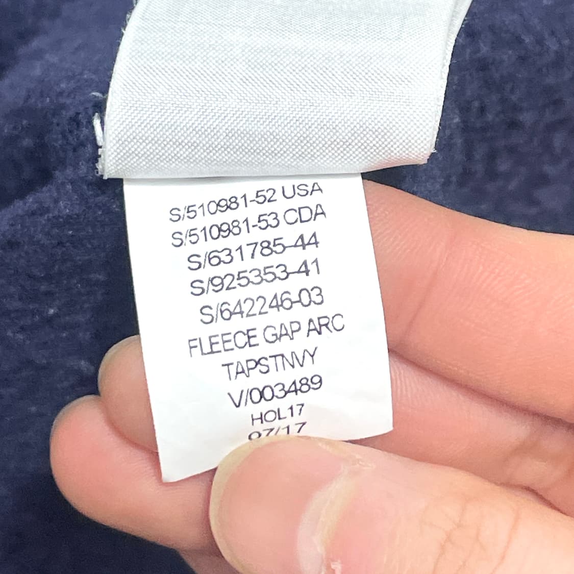 갭 스펠로고 네이비 기모 후드티셔츠 남성XXL 상품이미지6