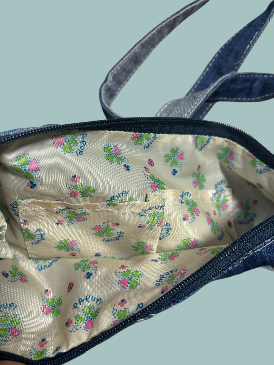 빈티지 고양이 네코 데님 크로스백 상품이미지4