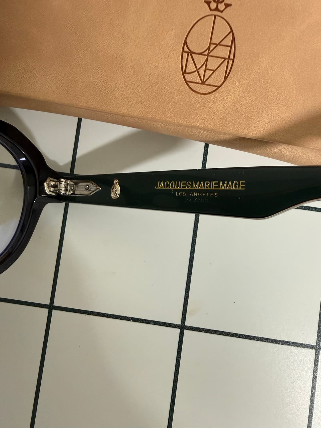 자크마리마지 폰티아니  블랙/그린 안경 46/23 상품이미지5