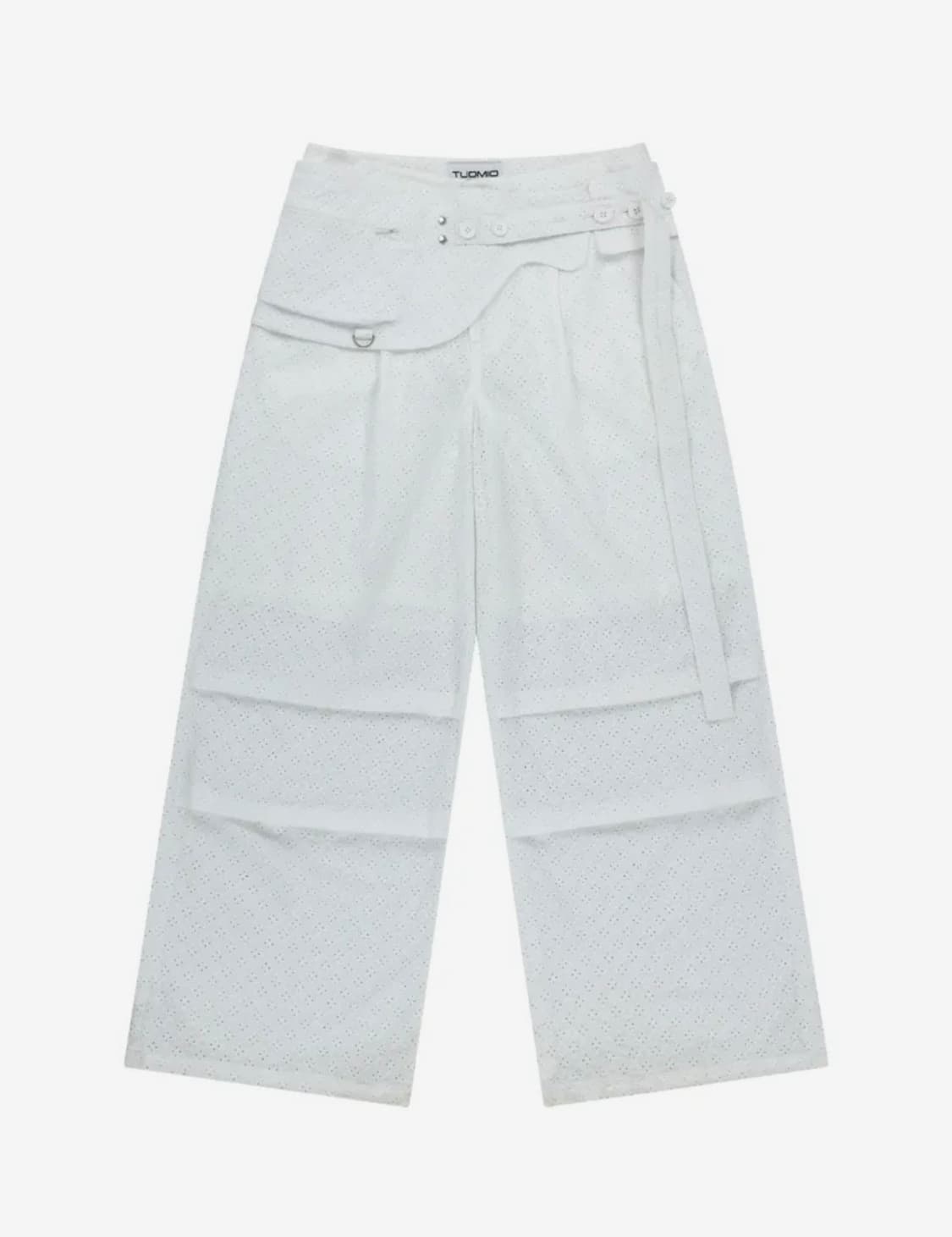 뚜오미오 EYELET BELT BAG PANTS [white] 상품이미지2