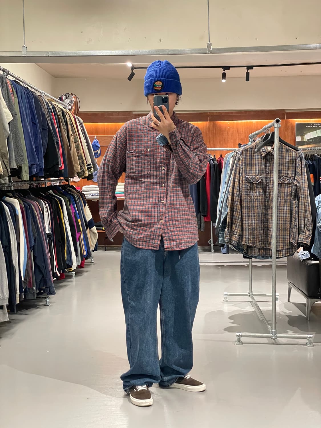 빈티지 체크 셔츠 상품이미지3