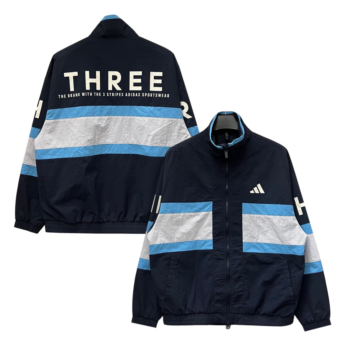 아디다스 루즈핏 워딩 팩 메쉬 라인 우븐 바람막이 M~L 상품이미지1