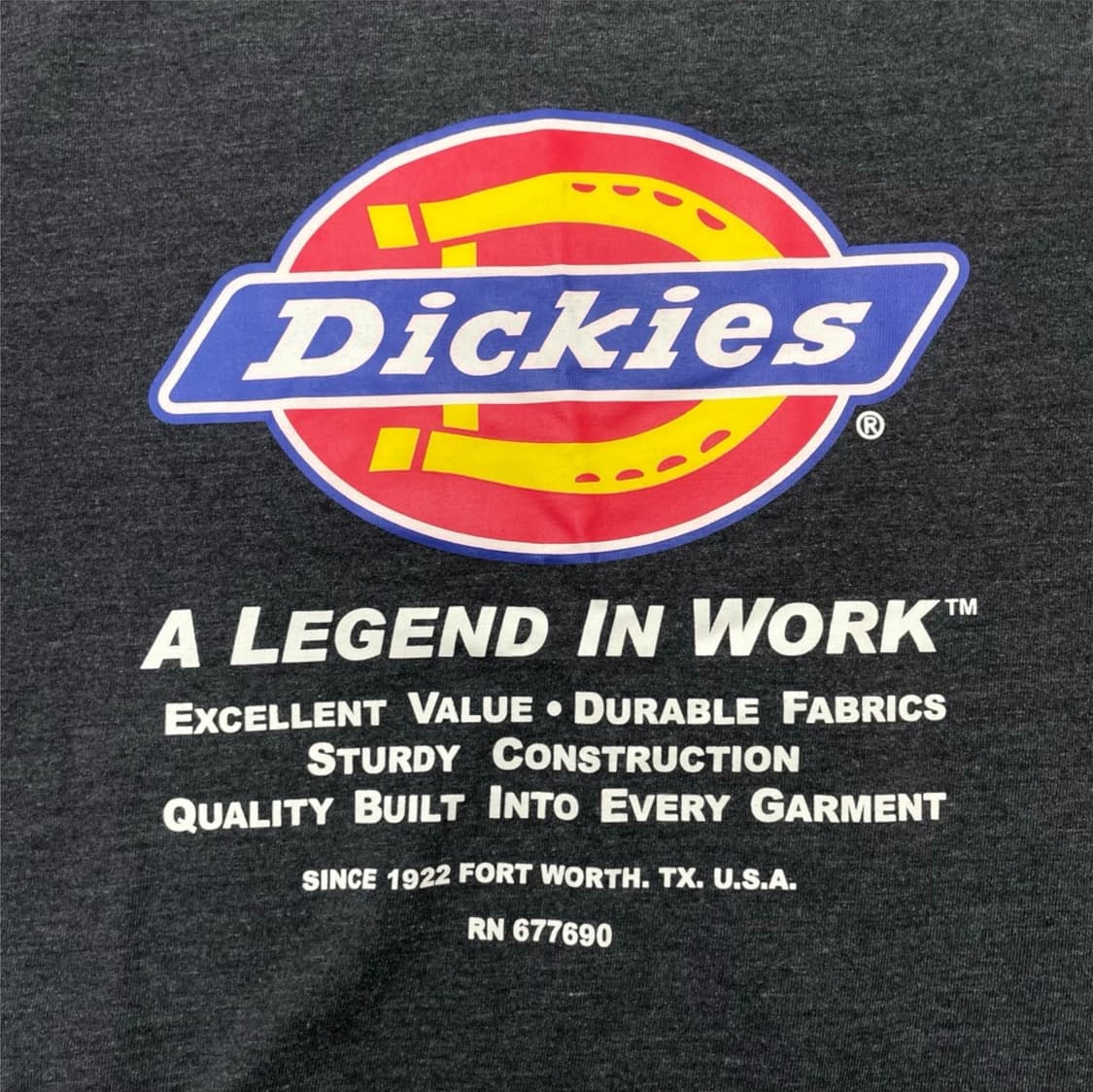 디키즈 Dickies 차콜 빅로고 롱슬리브 긴팔 티셔츠 S 상품이미지4