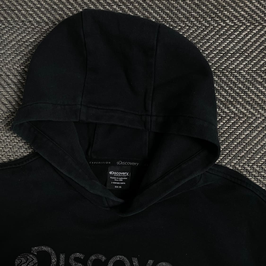 디스커버리 그래픽 박시핏 후드 티셔츠 블랙y 4843 상품이미지6