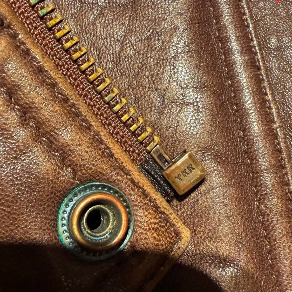 JR 빈티지 헤비 양가죽 A-2 레더 자켓 L 105 브라운 상품이미지4