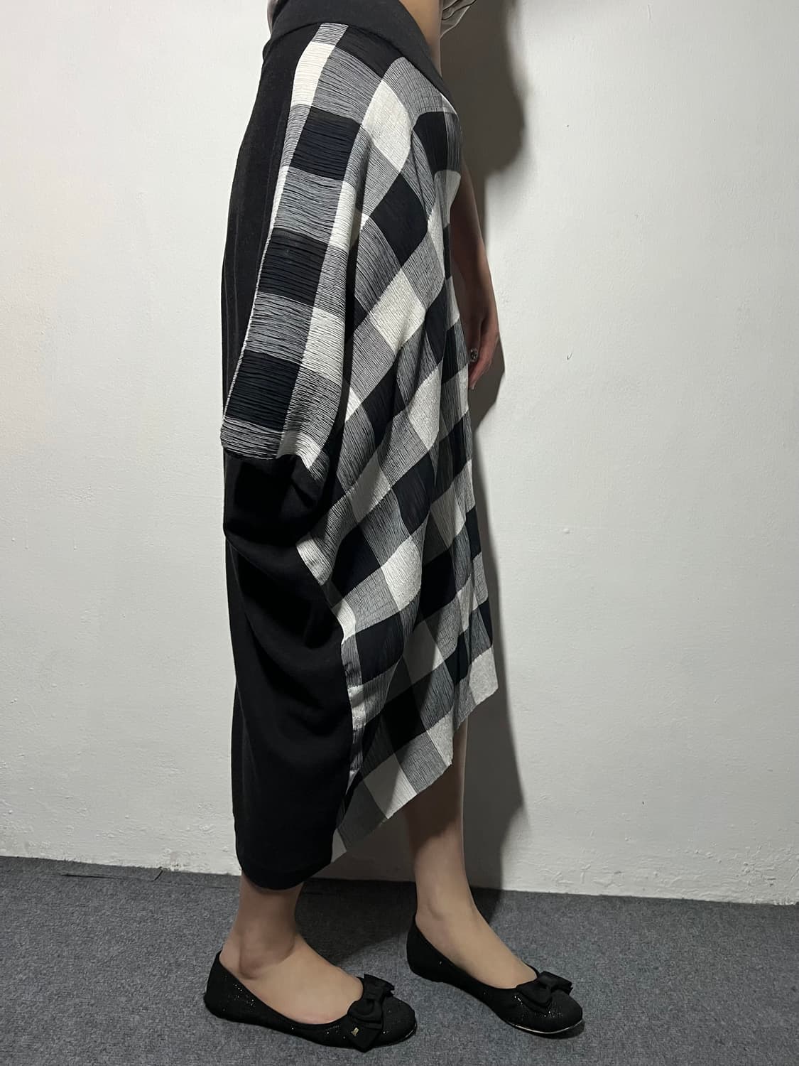 Y’s (Yohji Yamamoto) 체크 드레이프 스커트 상품이미지2