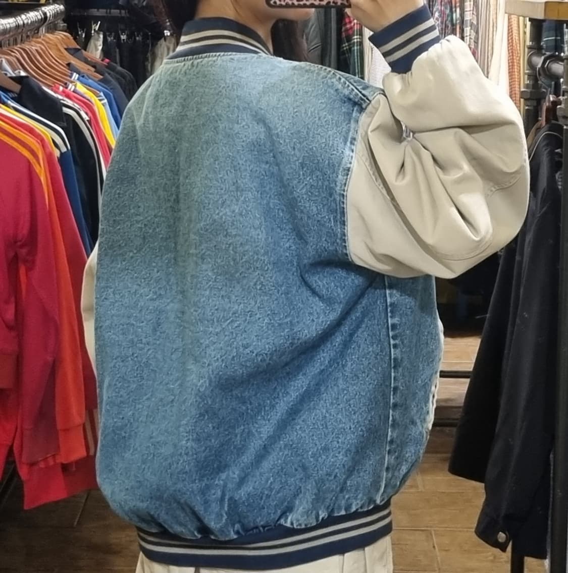 [Hi] vtg 빈티지 데님 바시티 자켓 블루 상품이미지5