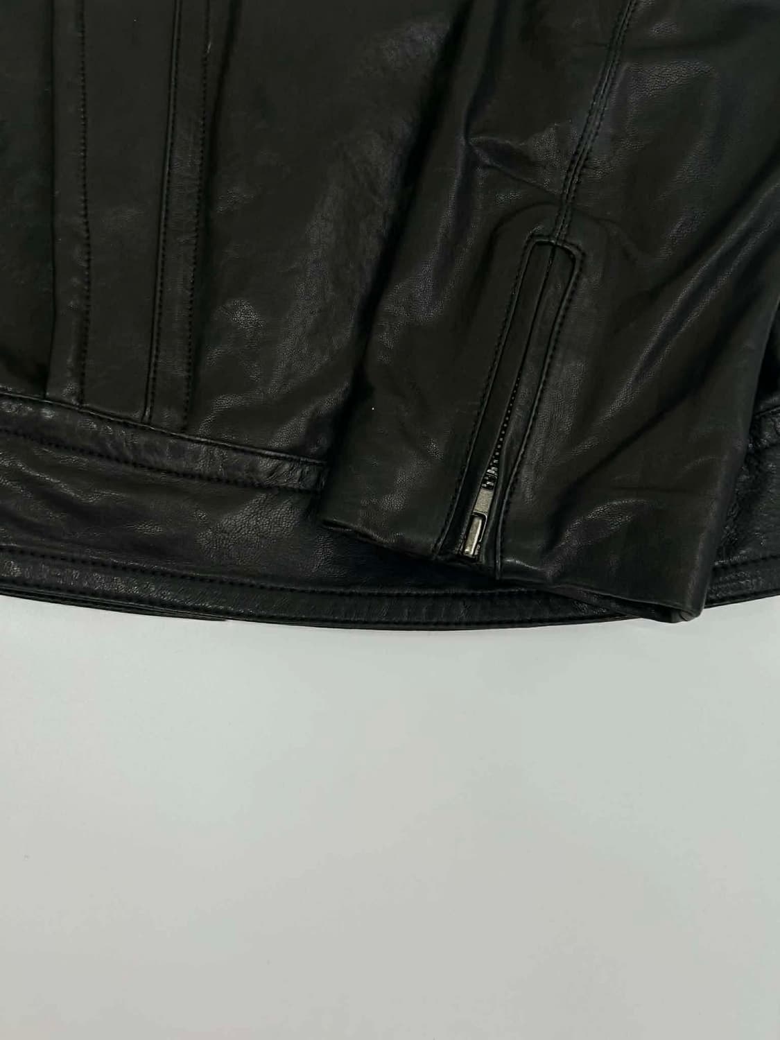 Vintage 비대칭 양가죽 라이더 자켓 상품이미지7