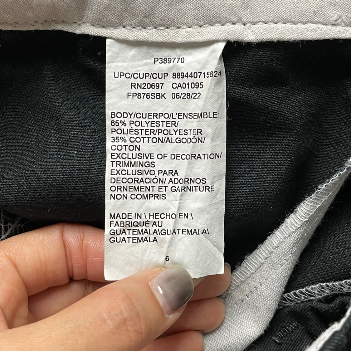 DICKIES 디키즈 빈티지 블랙 코튼 치노 팬츠 A00811 상품이미지8