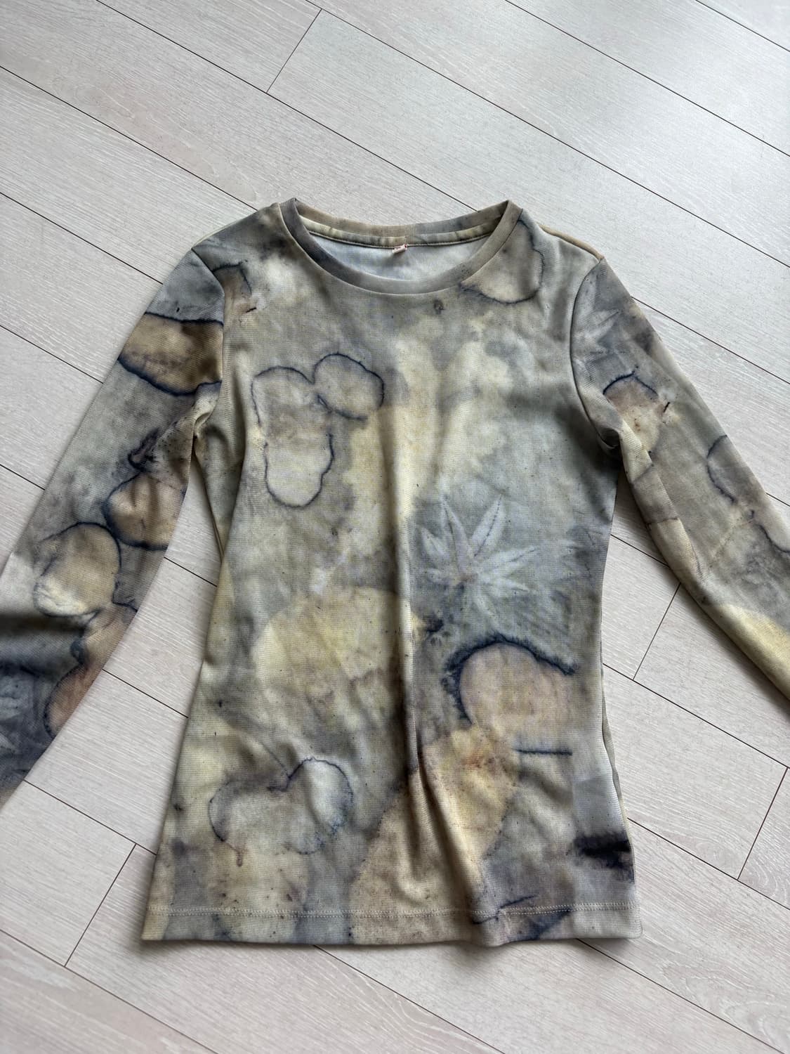 Teak LEAF DYED MESH LONG SLEEVE TOP 상품이미지2