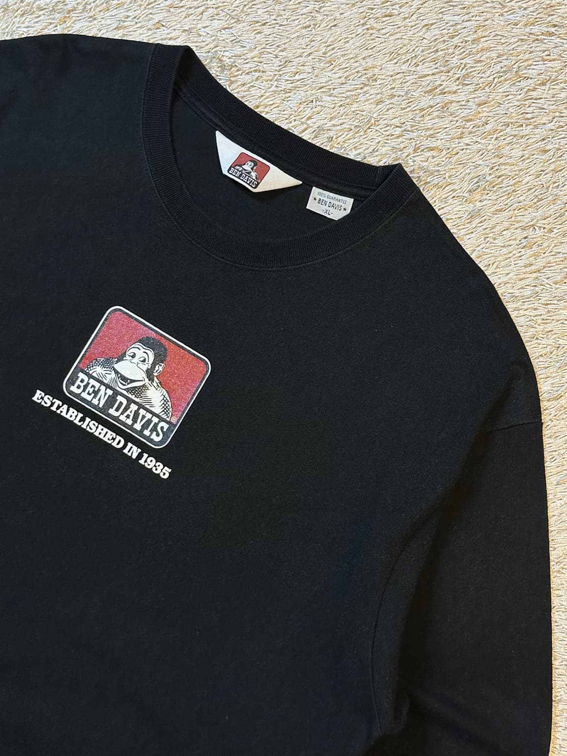 벤데이비스 BEN DAVIS 아이콘 프린팅 롱슬리브 긴팔 블랙 상품이미지2