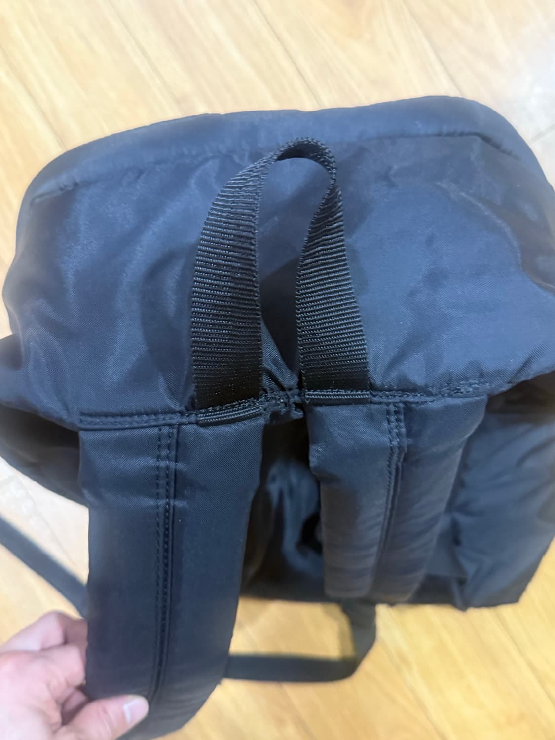 포터x꼼데가르송 라지 백팩 블랙 상품이미지4