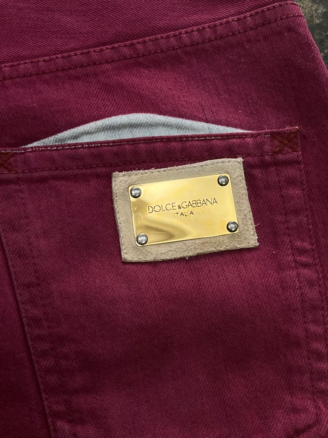 2005 Dolce & Gabbana Red Painted Jean 상품이미지7