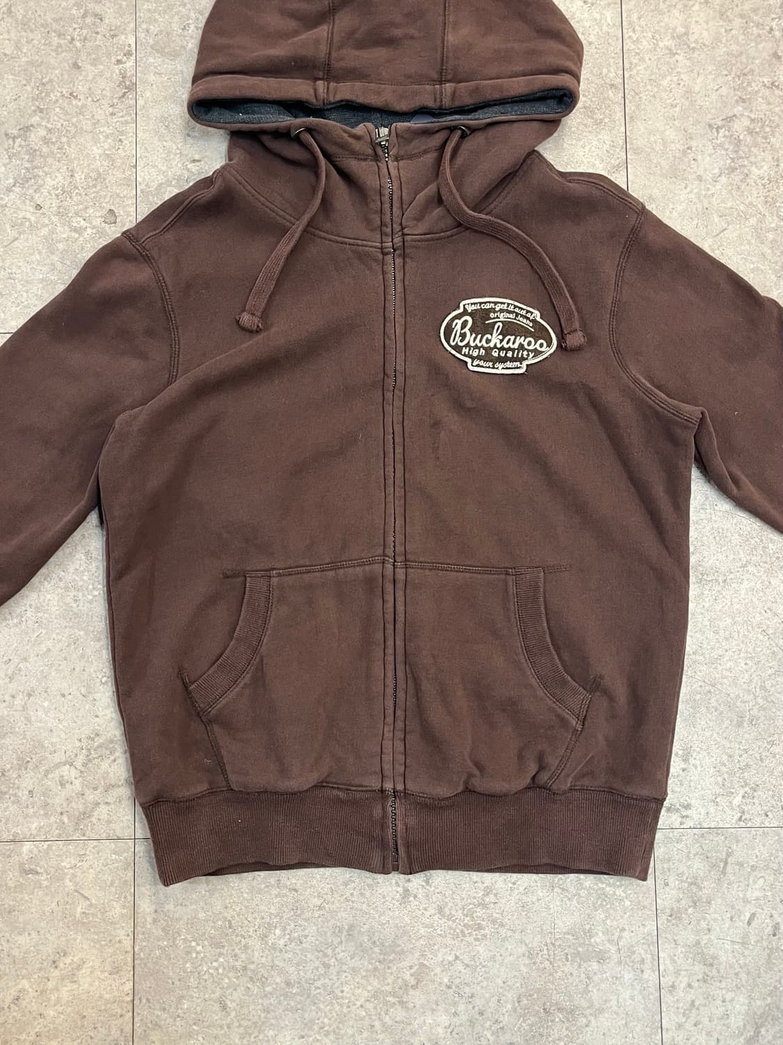 버커루 빈티지 후드집업 브라운 L #csz2354 상품이미지6