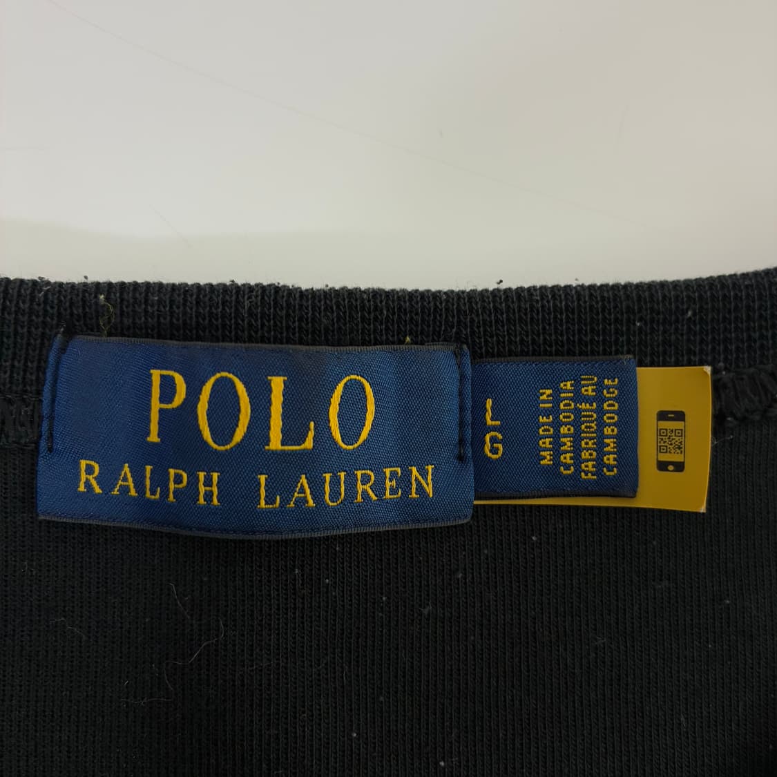 Polo  폴로 랄프로렌 신형 QR 자수 블랙 맨투맨  상품이미지4