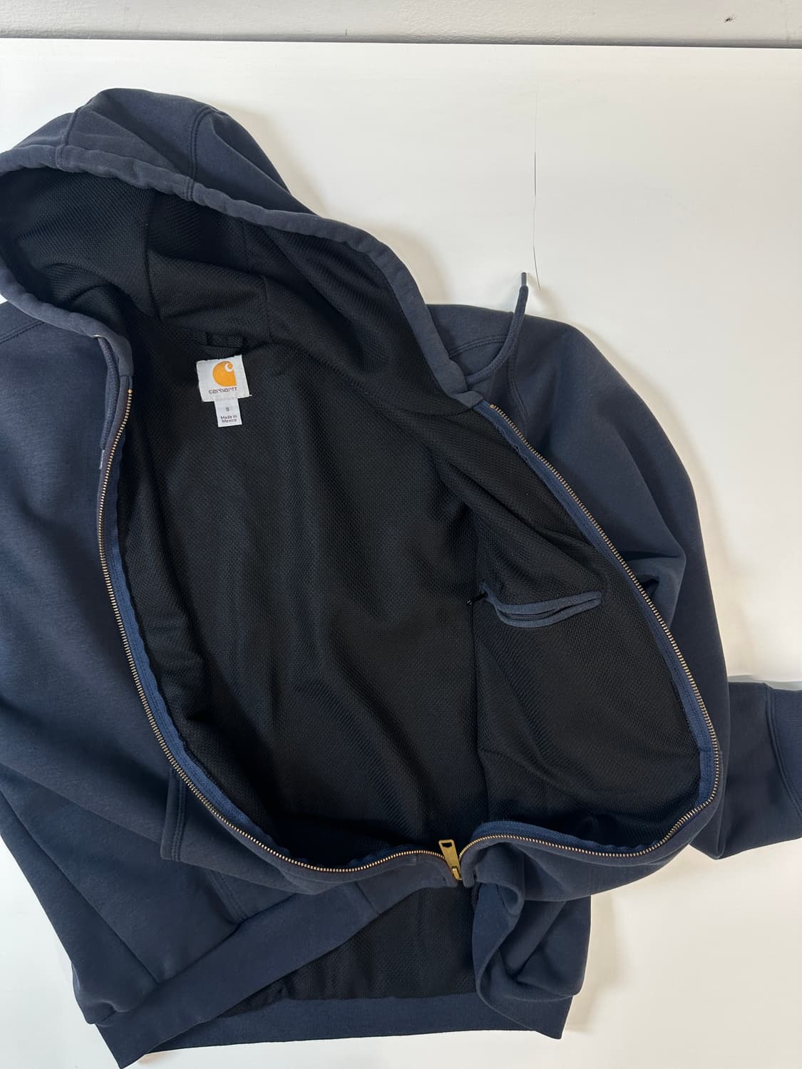 칼하트 레인 디펜더 써멀 후드집업 네이비 상품이미지3