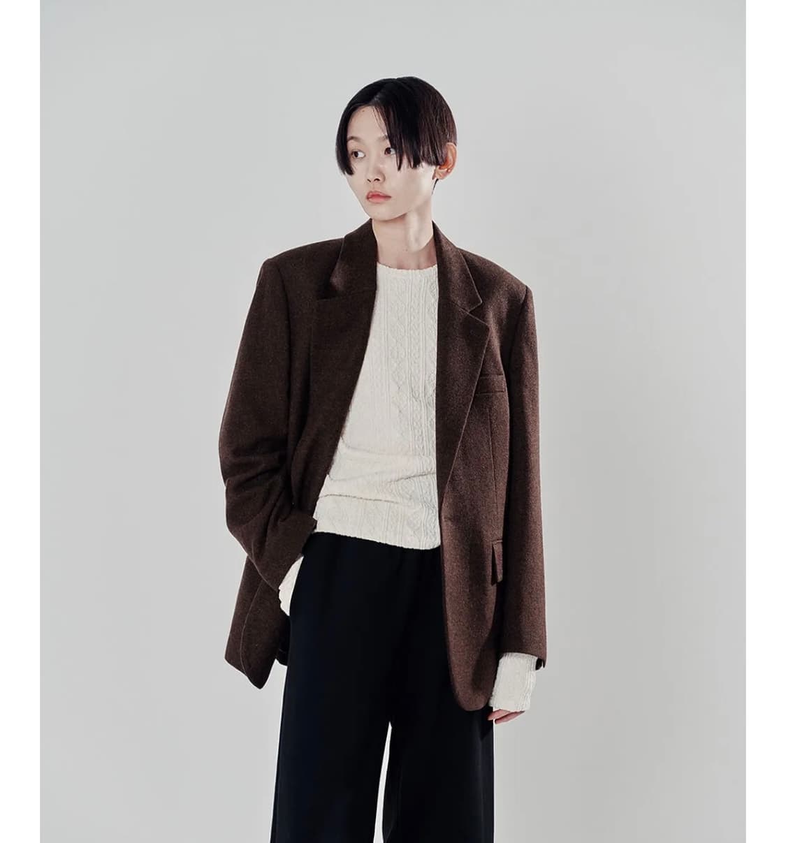 알테 alte 케이블 져지 티 cable jersy tee 크림색 택포 상품이미지3