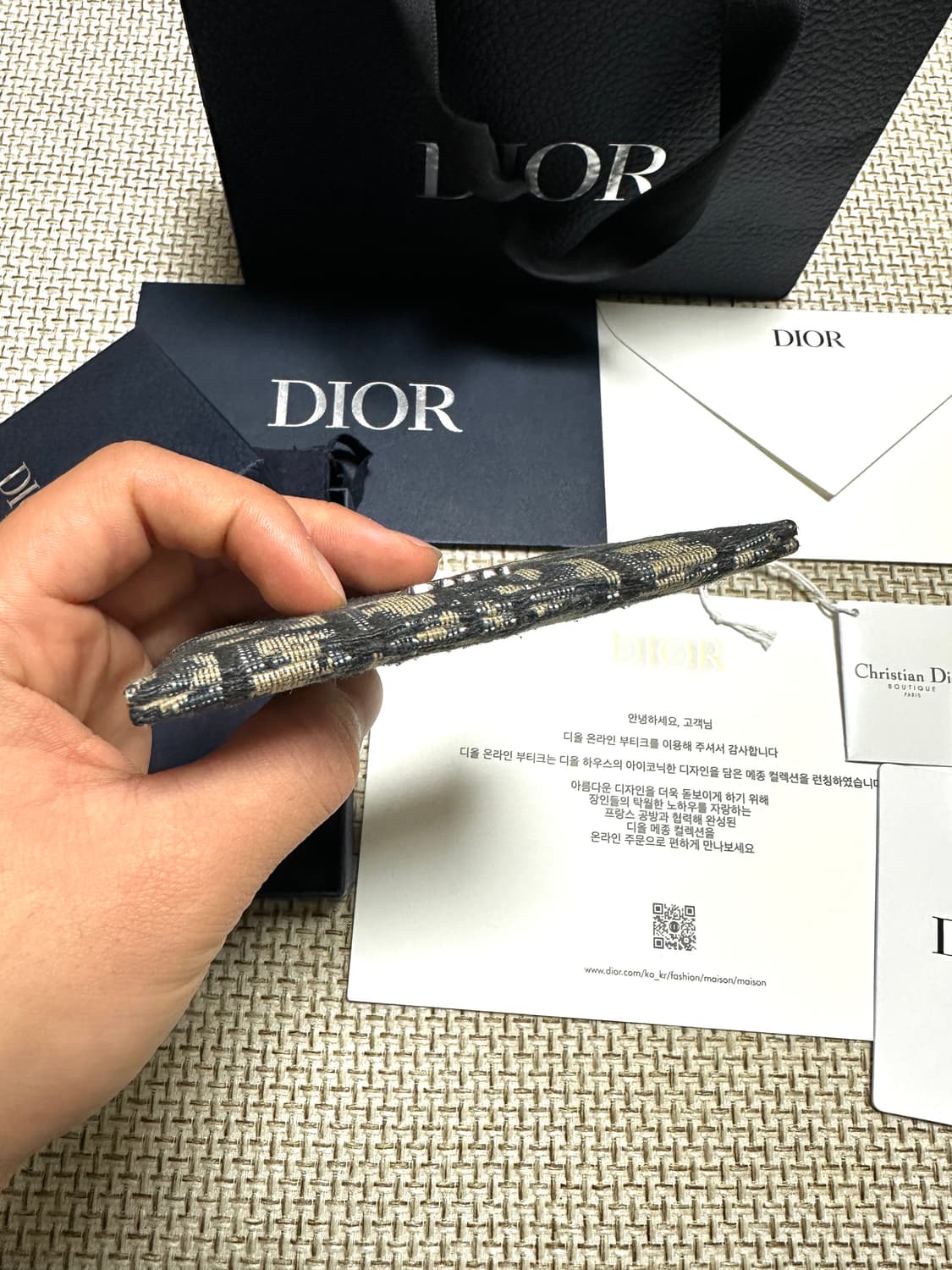 [미사용/새상품] 25ss 디올 오블리크 카드지갑 상품이미지5