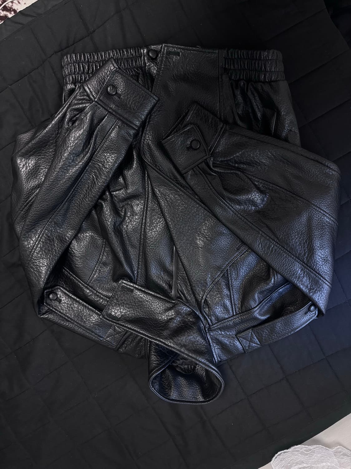 자라 페이크 레더 자켓 생로랑st S사이즈 상품이미지4