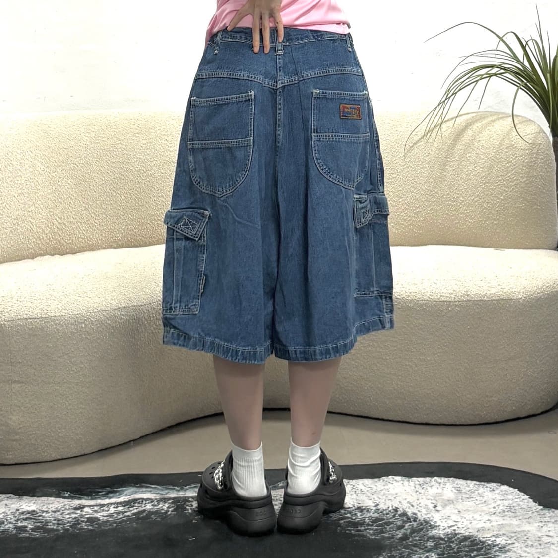 Vtg 데님카고 버뮤다팬츠 상품이미지2