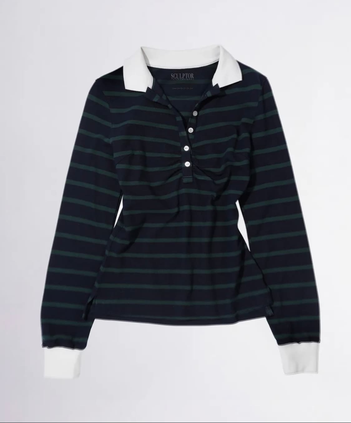 셔링 테니스 셔츠 네이비그린 상품이미지1