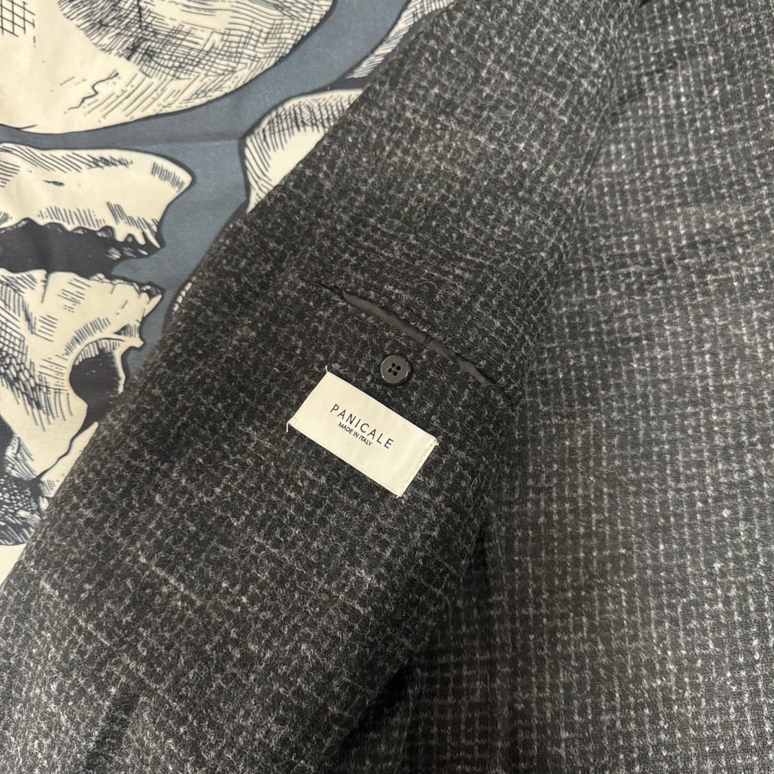 빠니깔레 블랙 울체크 자켓 XL사이즈 상품이미지6