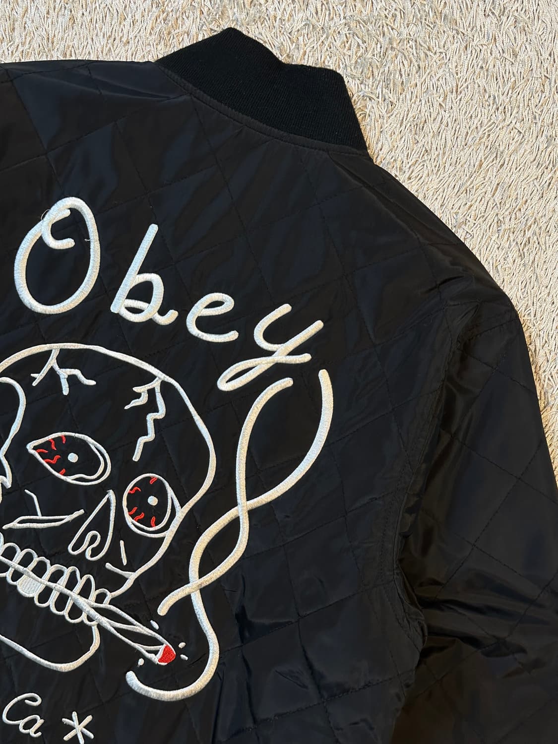 매장판) 오베이 OBEY SAVAGE HELL 퀄팅 봄버 자켓 블랙 상품이미지4