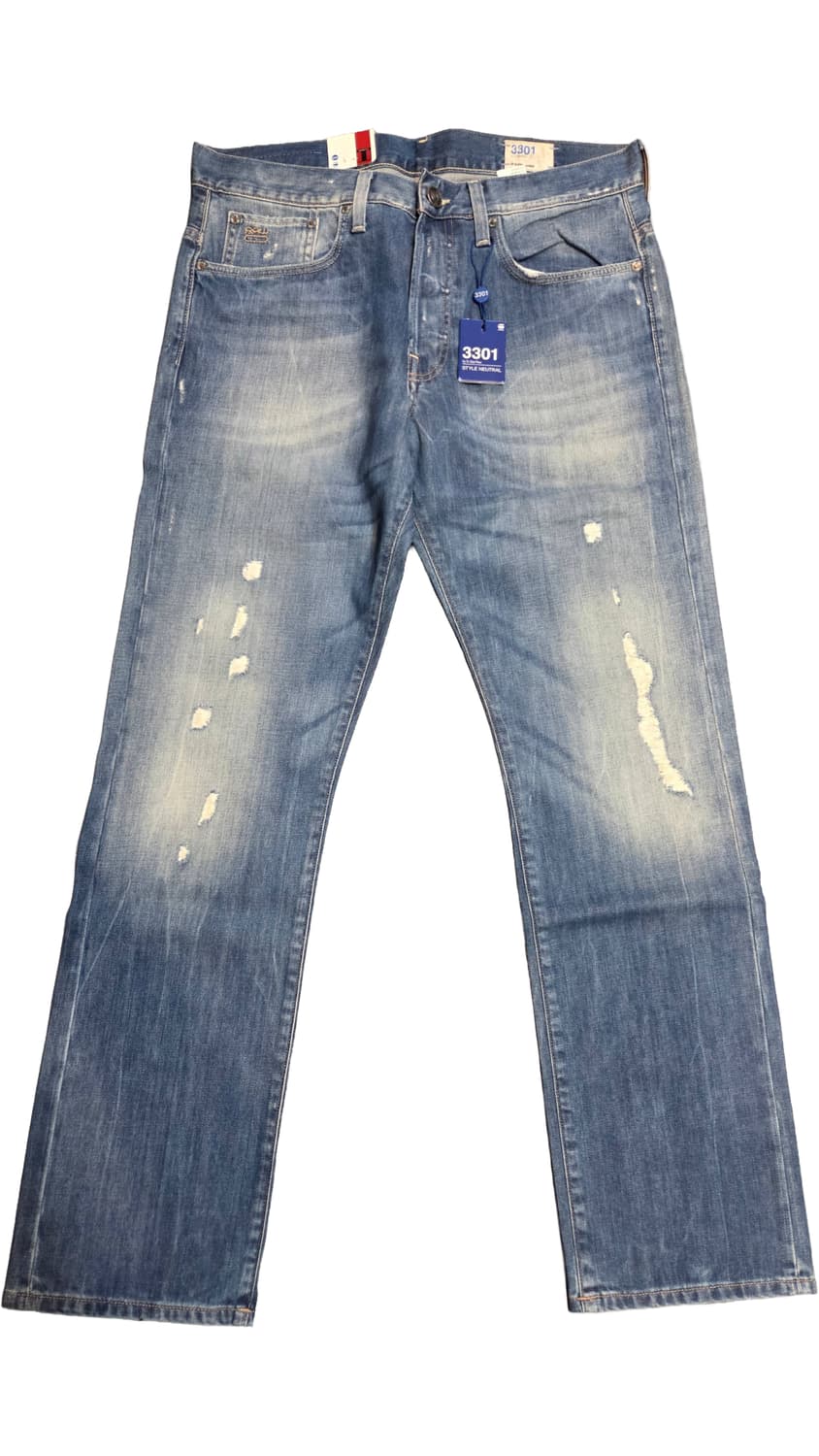 G-Star RAW 3301 스트레이트 핏 데님 팬츠(W33/L32) 상품이미지1