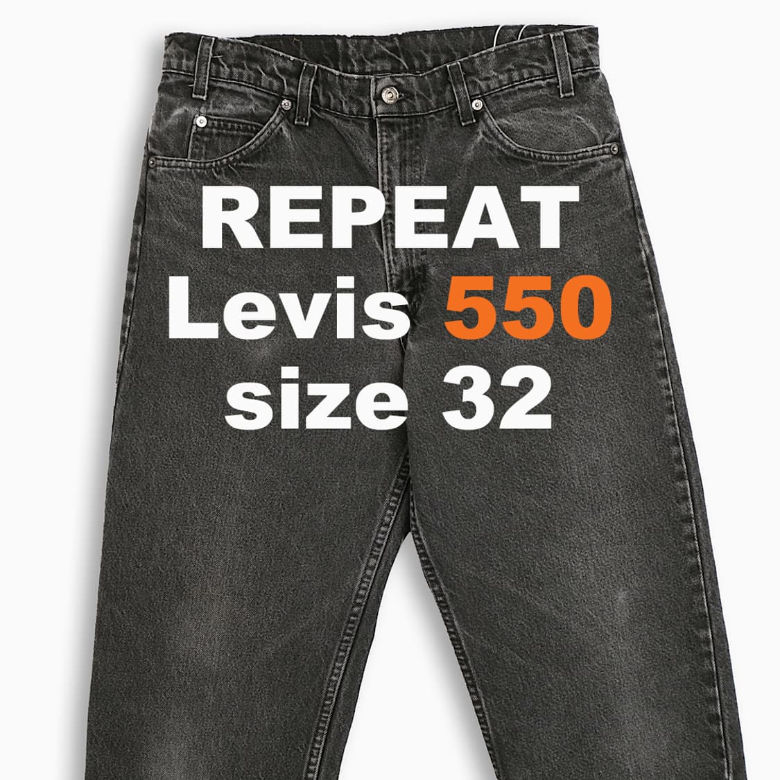 리바이스 550 오렌지탭 흑청 90s USA 32인치 OR5503485 상품이미지1