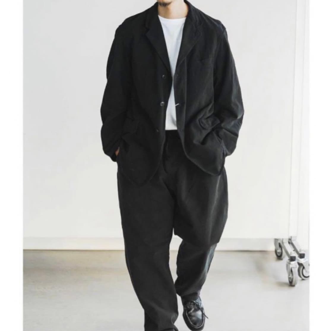 [1] 코모리 comoli 가먼트다이드 셋업 블랙 상품이미지1