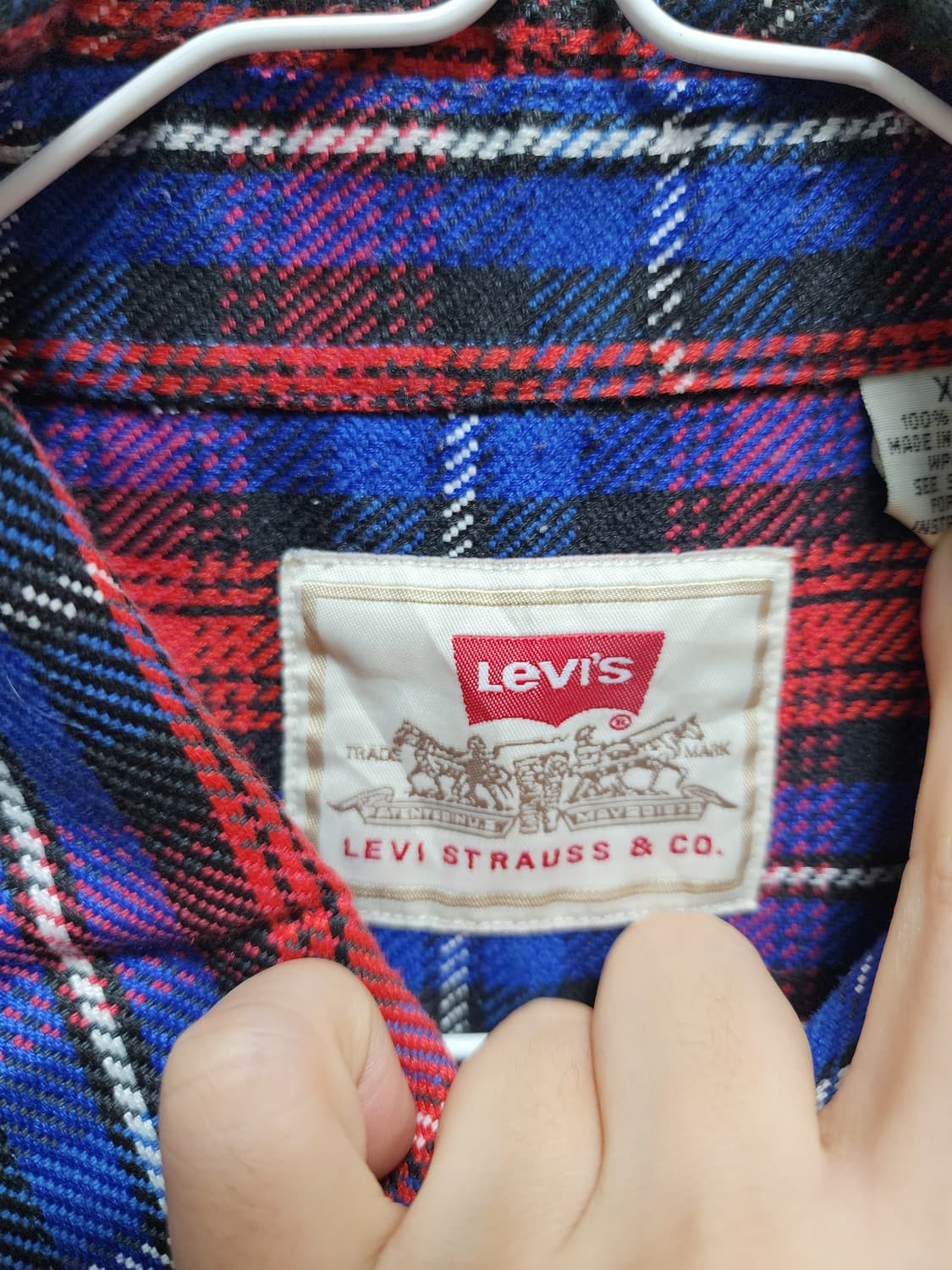90s 리바이스 플란넬 체크셔츠 XXL 상품이미지6