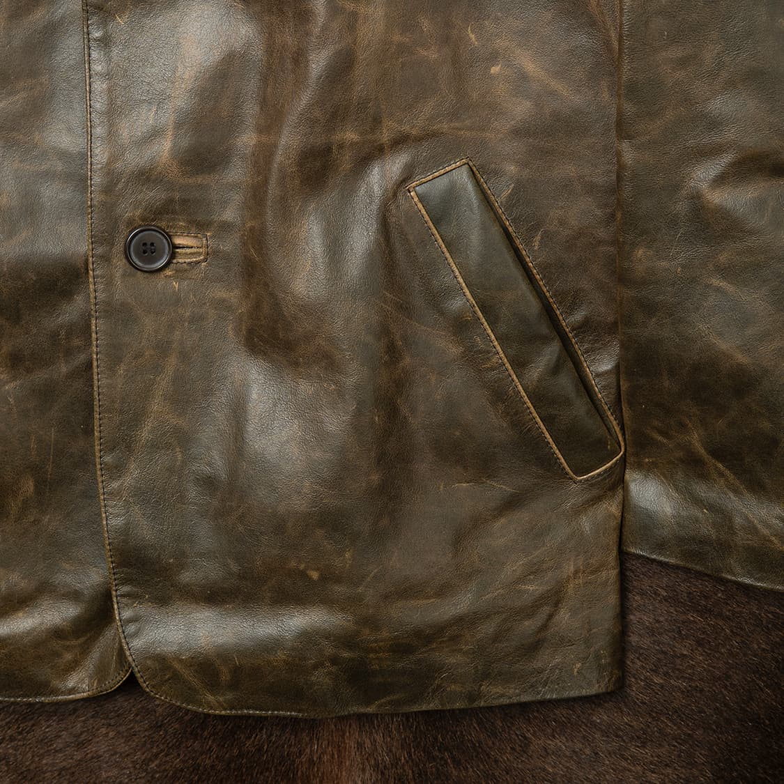 [100] 70s MITICI ANNI 60 이태리 메이드 레더하프코트  상품이미지4