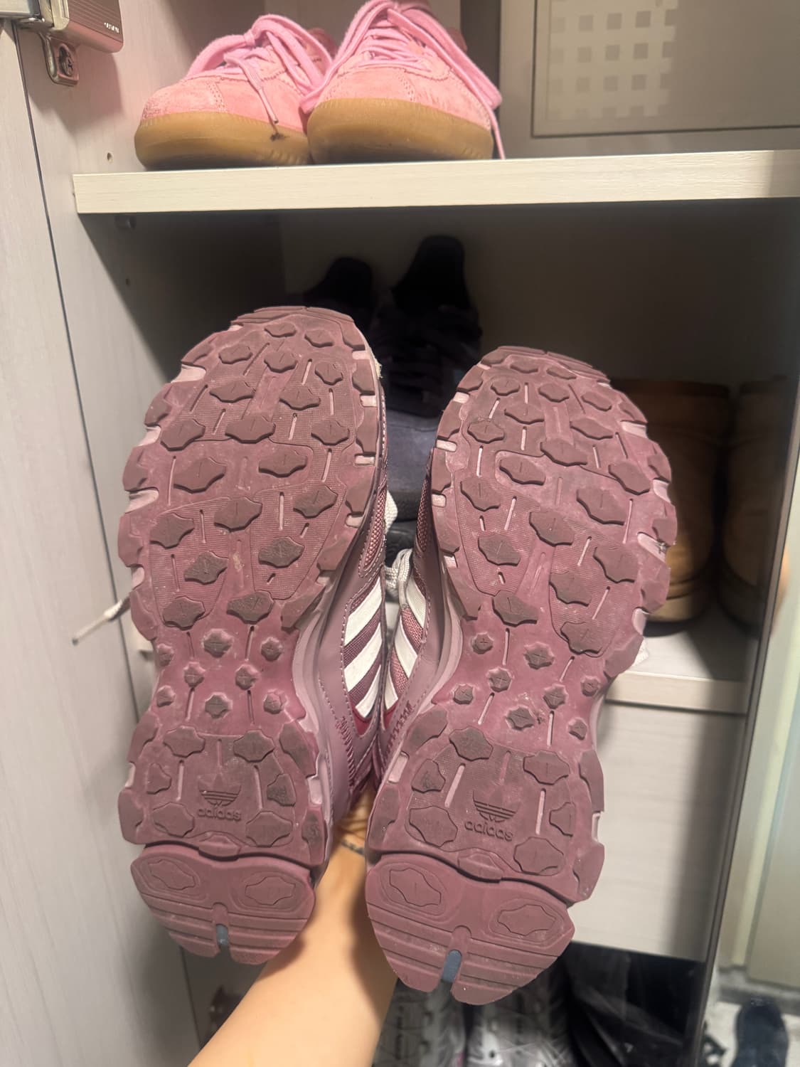 아디다스 X 송포더뮤트 쉐도우터프 235 퍼플 버건디 팝니다 상품이미지7