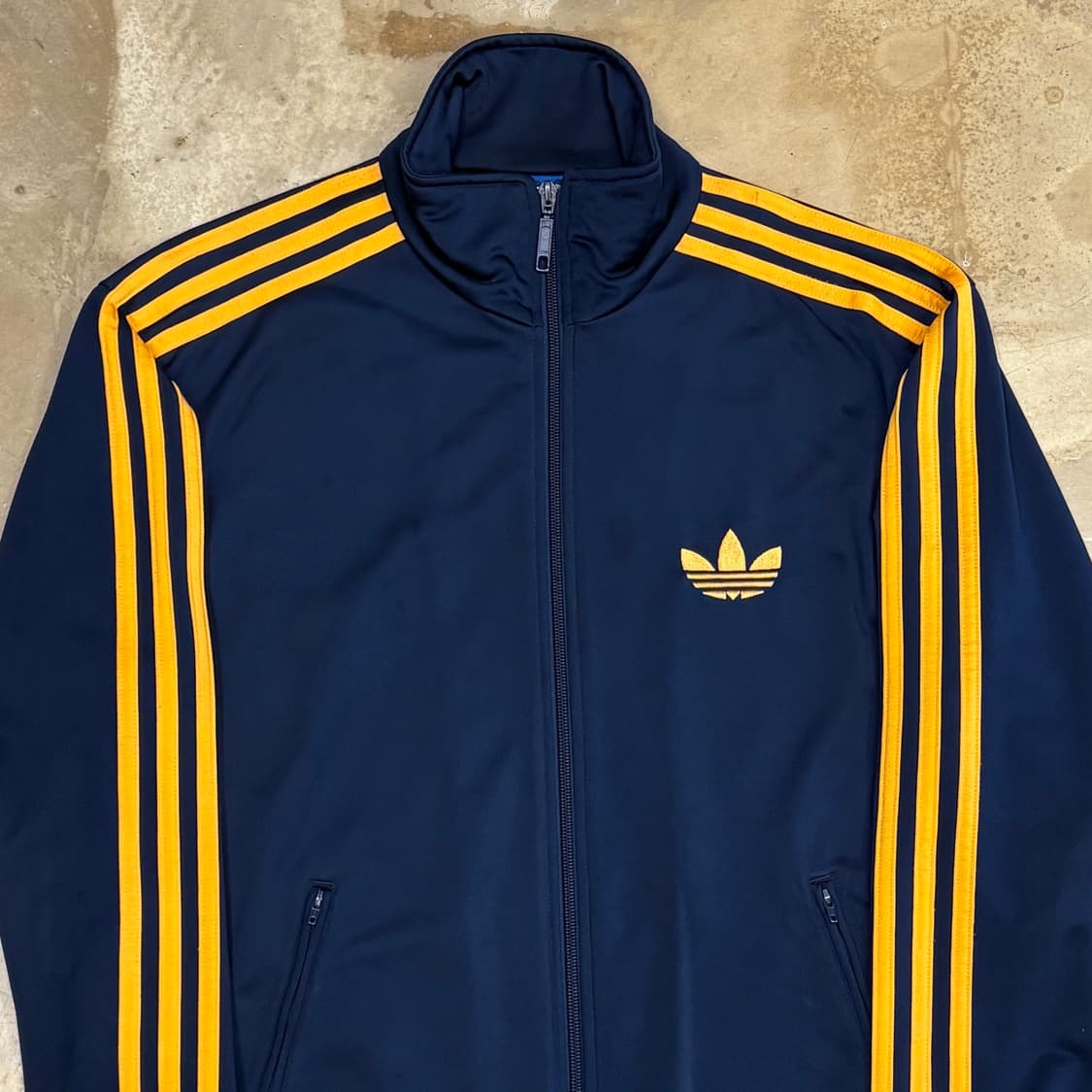 100 아디다스 파이어버드 네이비 오렌지라인 트랙탑 상품이미지1