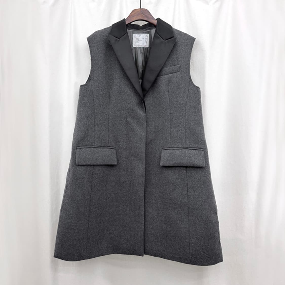 사카이 패디드 패널 레이어드 더블 베스트 코트 상품이미지4