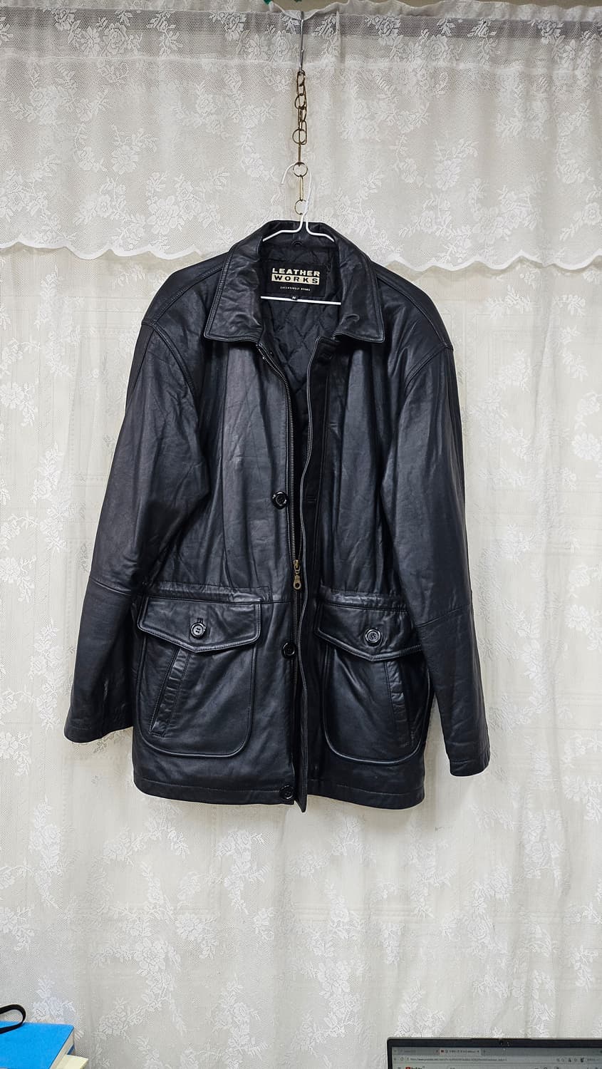 남성 양가죽 사파리형 점퍼  상품이미지1