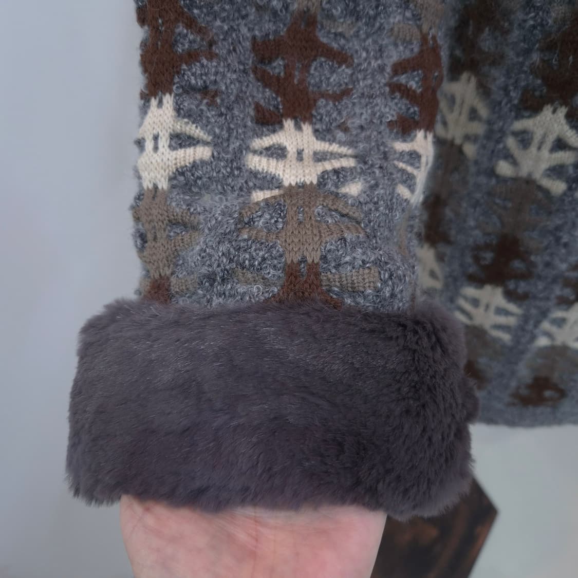 일본제 EL MIDAS 울 100% 토끼털 퍼코트 상품이미지7