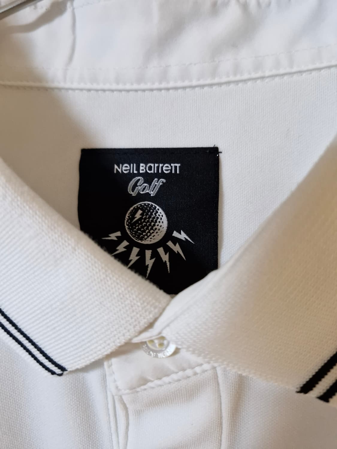 닐바렛 골프 카라 긴팔 화이트 XL 상품이미지2