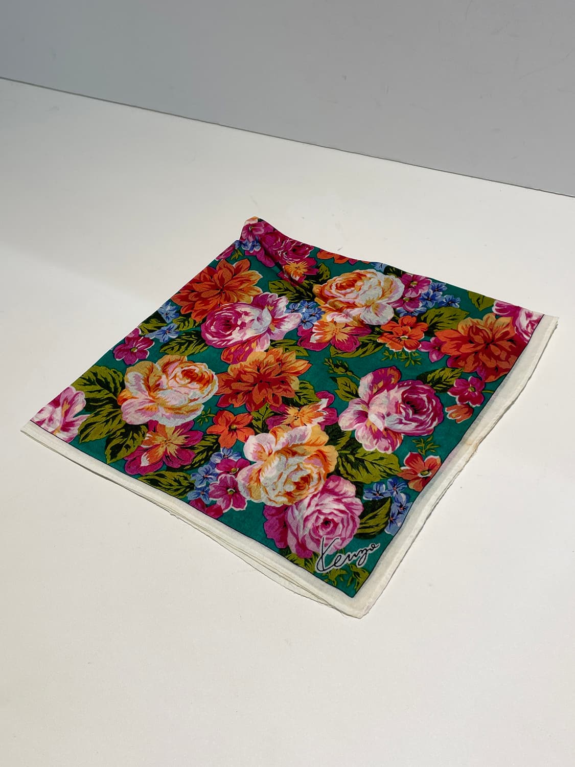 겐조 00s 재팬 플라워 패턴 쁘띠 손수건 A1457 상품이미지3