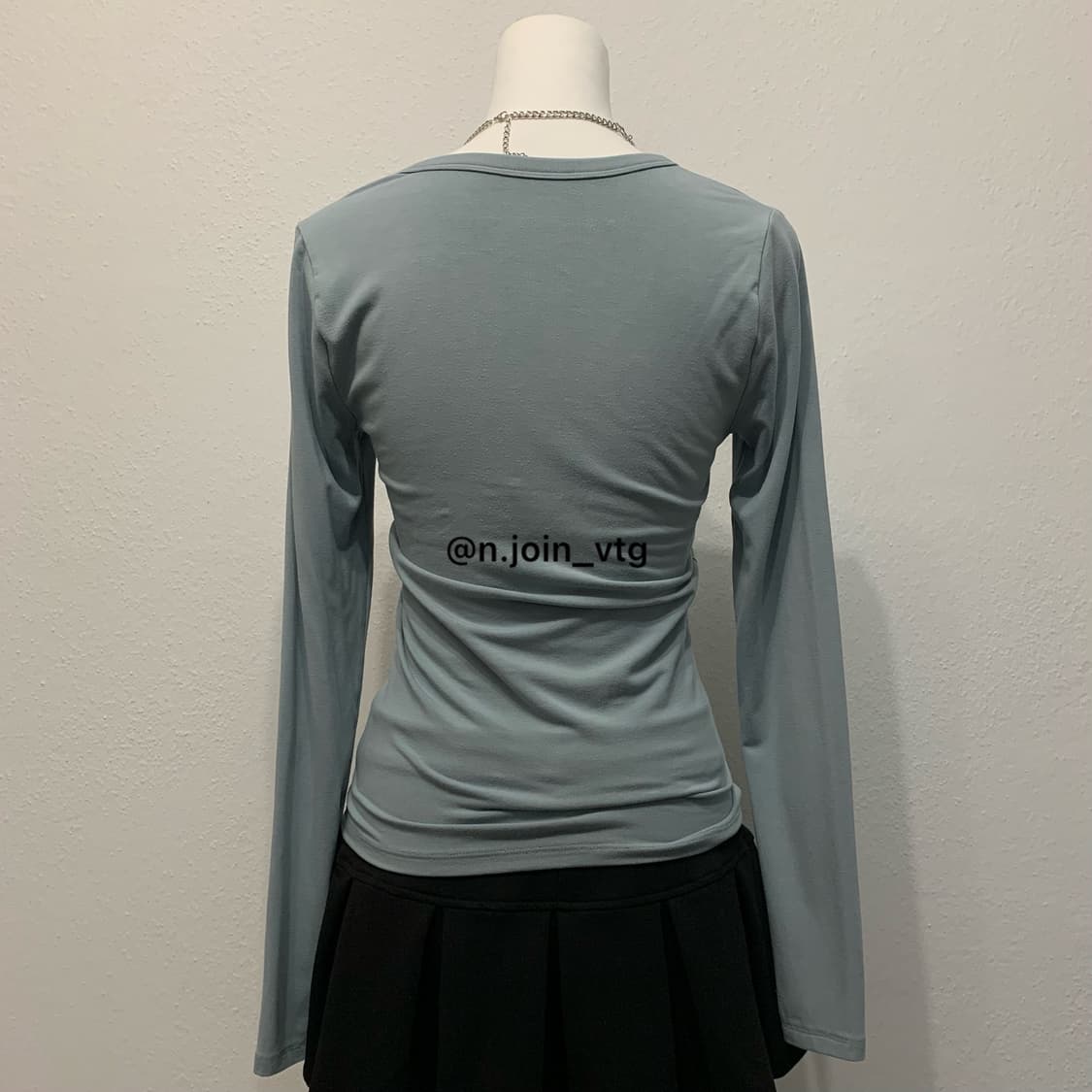 예약) 아베크롬비 헨리넥 뮤트 하늘 롱슬리브 상품이미지3