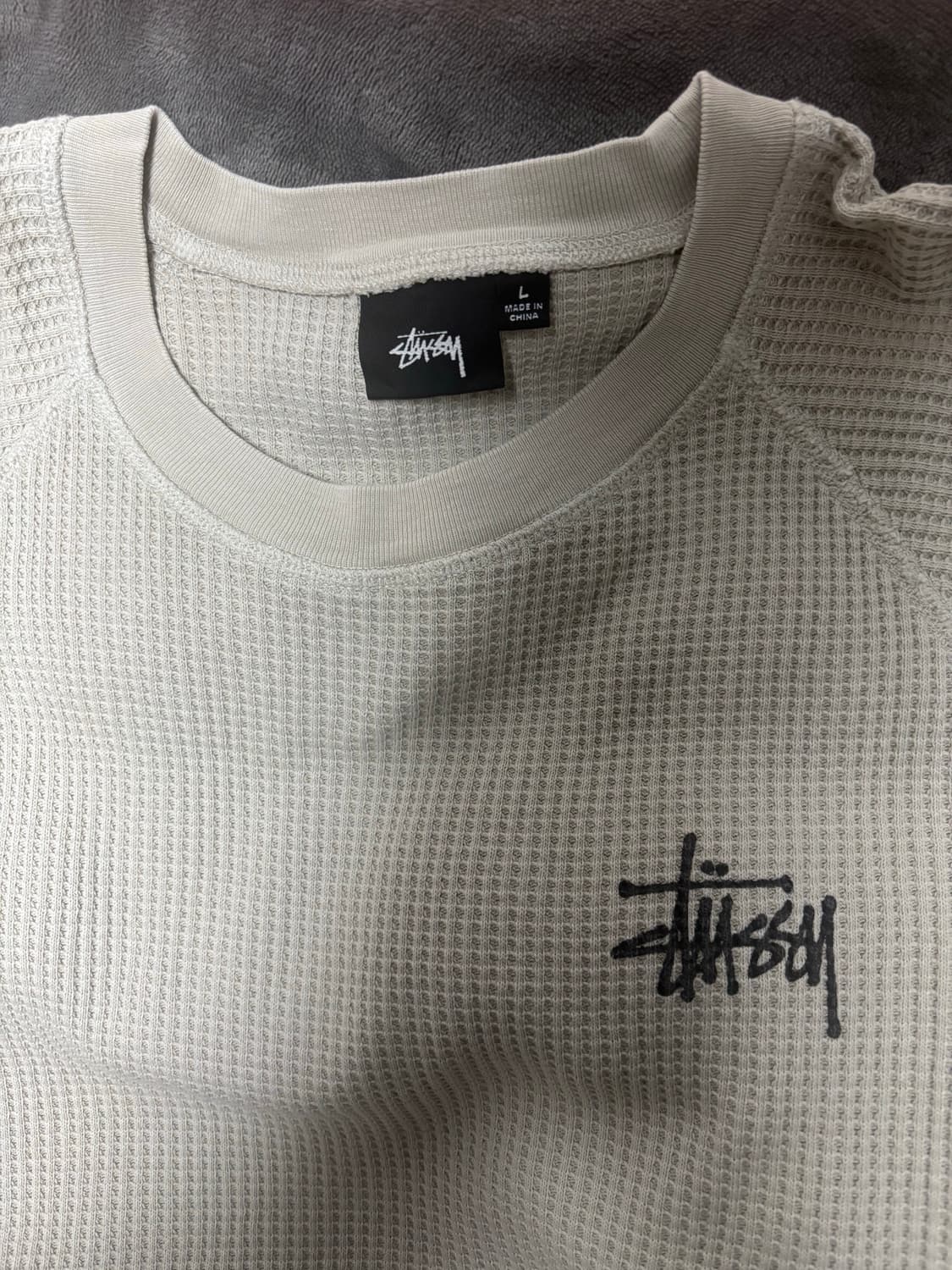 스투시 래글런 써멀 롱슬리브 크루 본 L사이즈 상품이미지2