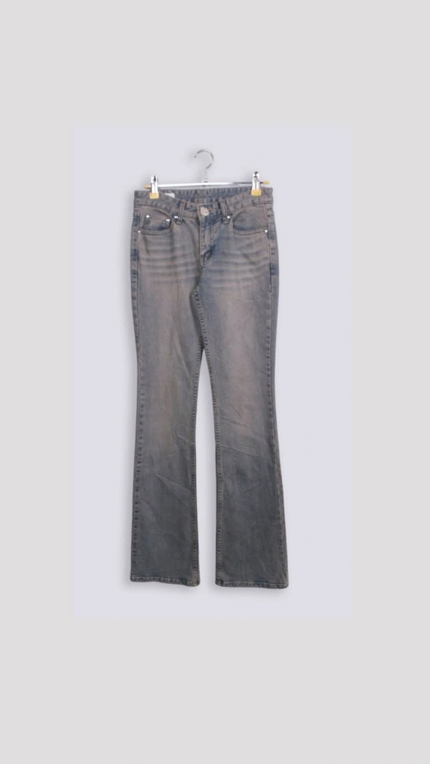 빈티지 워싱 로우라이즈 부츠컷 연청 청바지 XS 상품이미지1