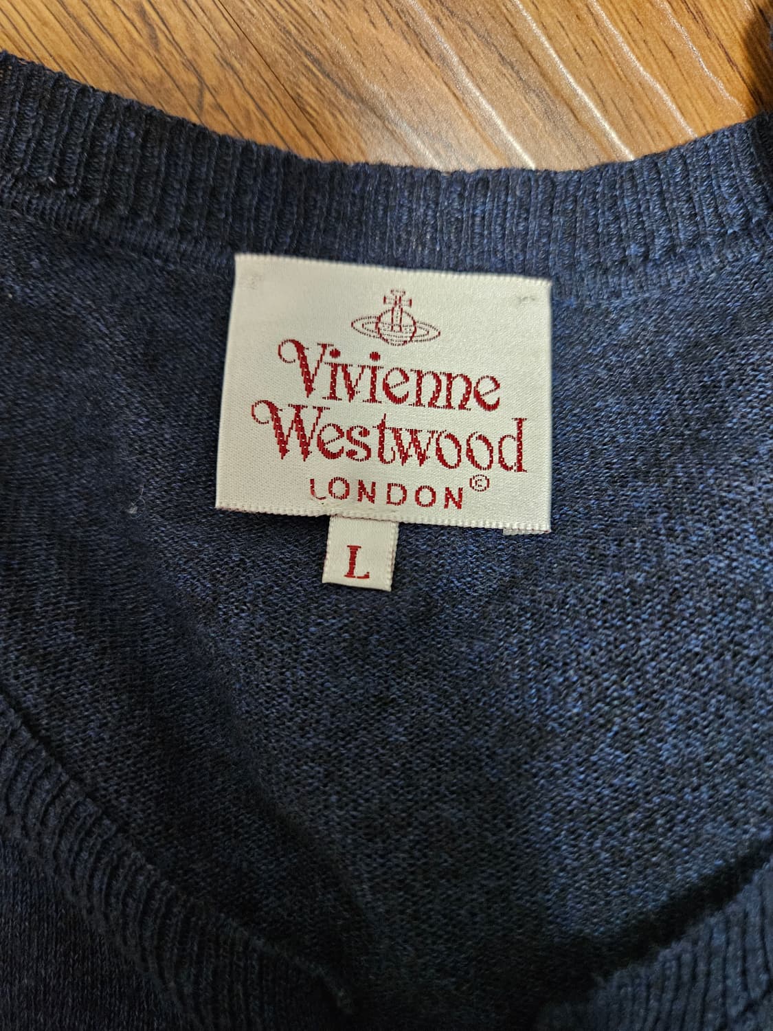 비비안 웨스트우드 남색 가디건 L(급처) 상품이미지4