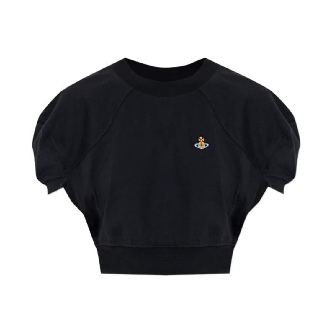 [S,M,L]비비안웨스트우드 26ss 크롭 풋볼 티셔츠/블랙 상품이미지4