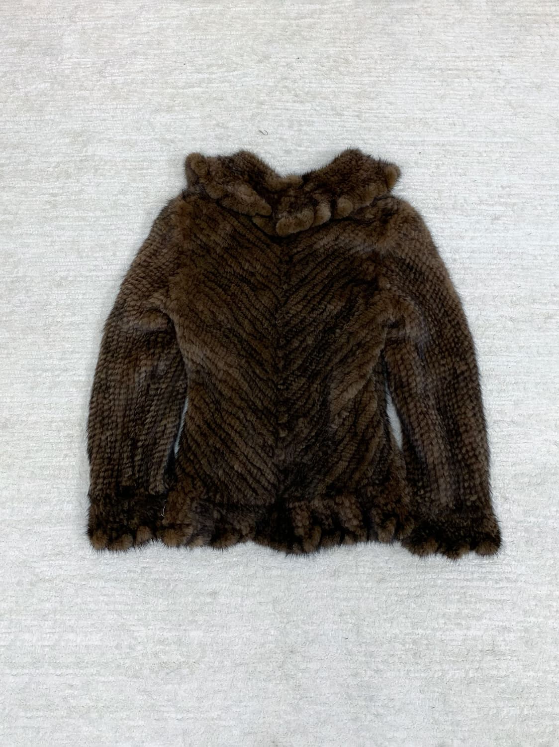 Brown Short Mink Fur Jacket 상품이미지3