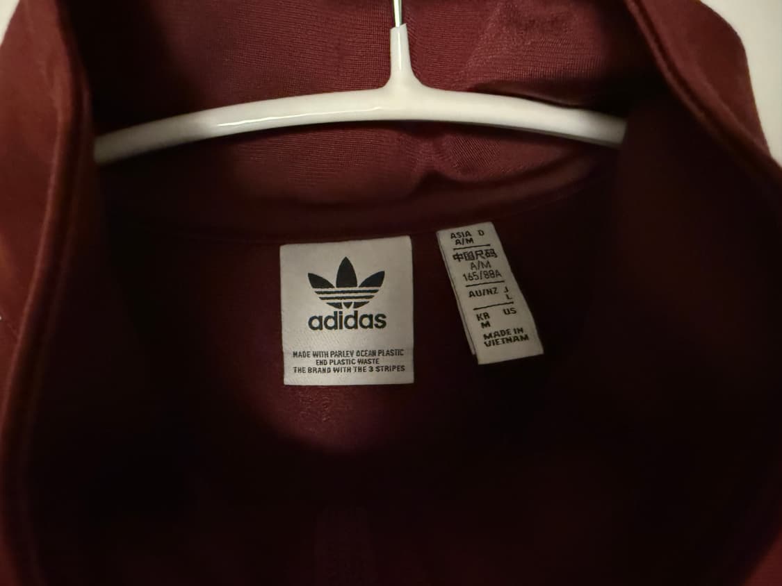 아디다스 아디컬러 파이어버드 트랙 자켓 쉐도우 레드 (버건디) 상품이미지4