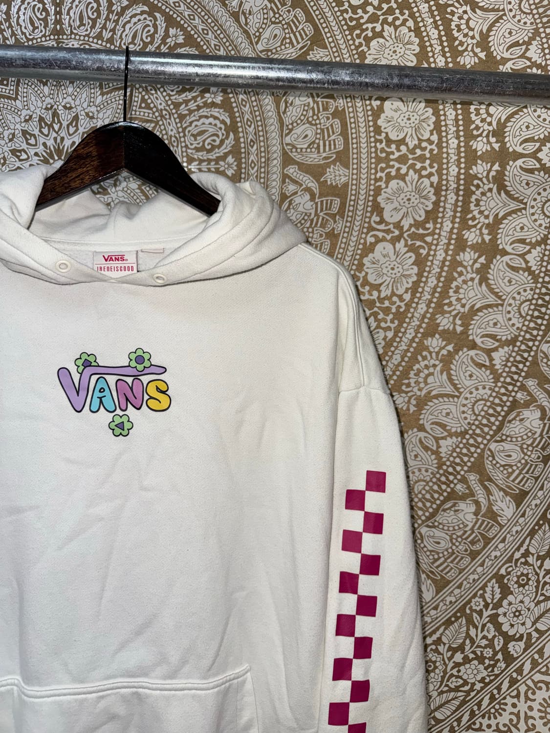 반스 x 아이린이즈굿 체커보드 후드티  상품이미지5