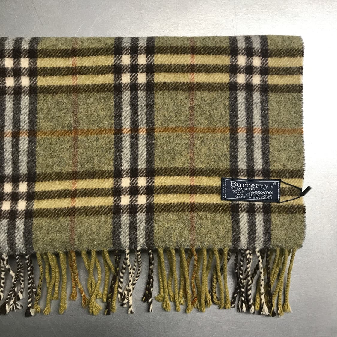 버버리 정품 램스울 머플러 그린 상품이미지3