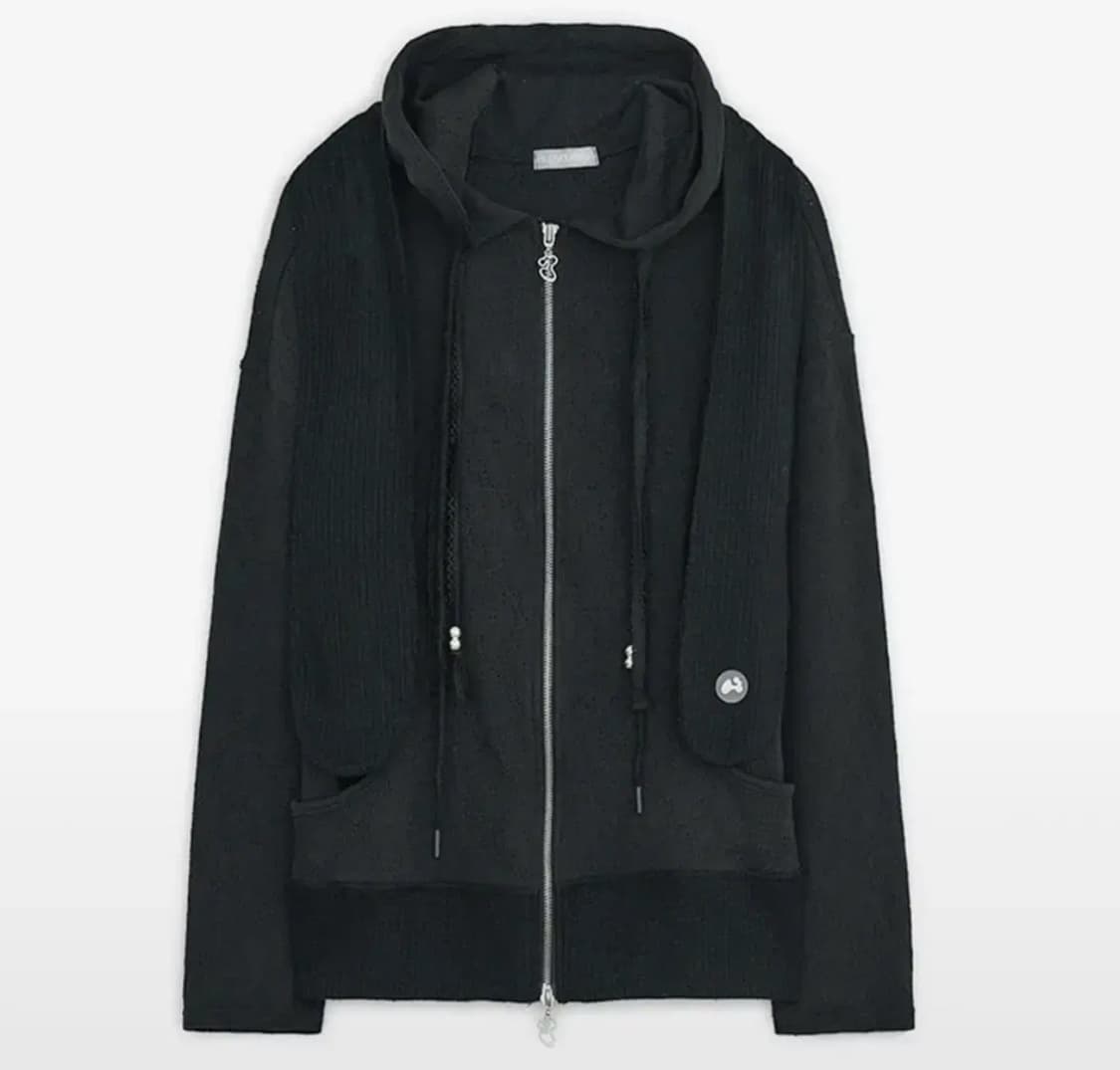 허그유어스킨 토깅 후드집업 블랙 상품이미지1